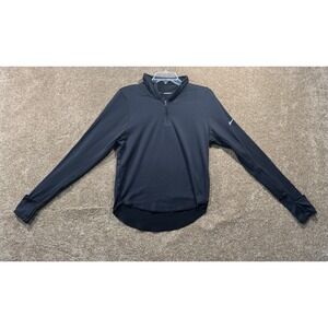 Women's Nike Running 1/4 Zip Pullover - Small - Black‎ Warm Stretch